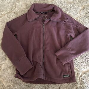 Calvin Klein Purple Fleece Zip Up